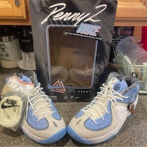 Nike Penny 2 in Light Blue and White